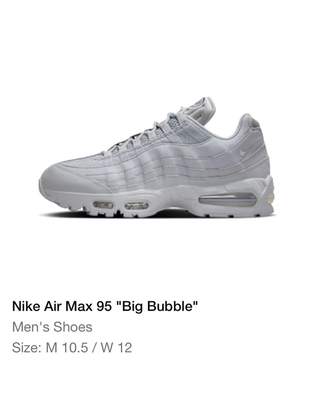 Nike Air Max 95 Men's Sneakers in Light Gray/White